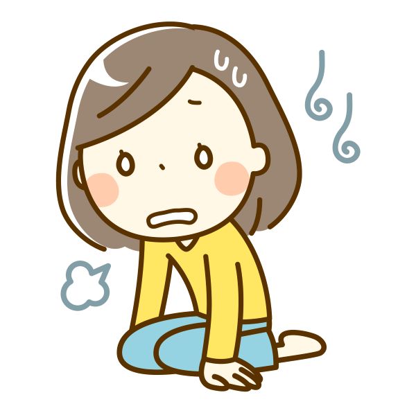 強い疲労を感じる女性